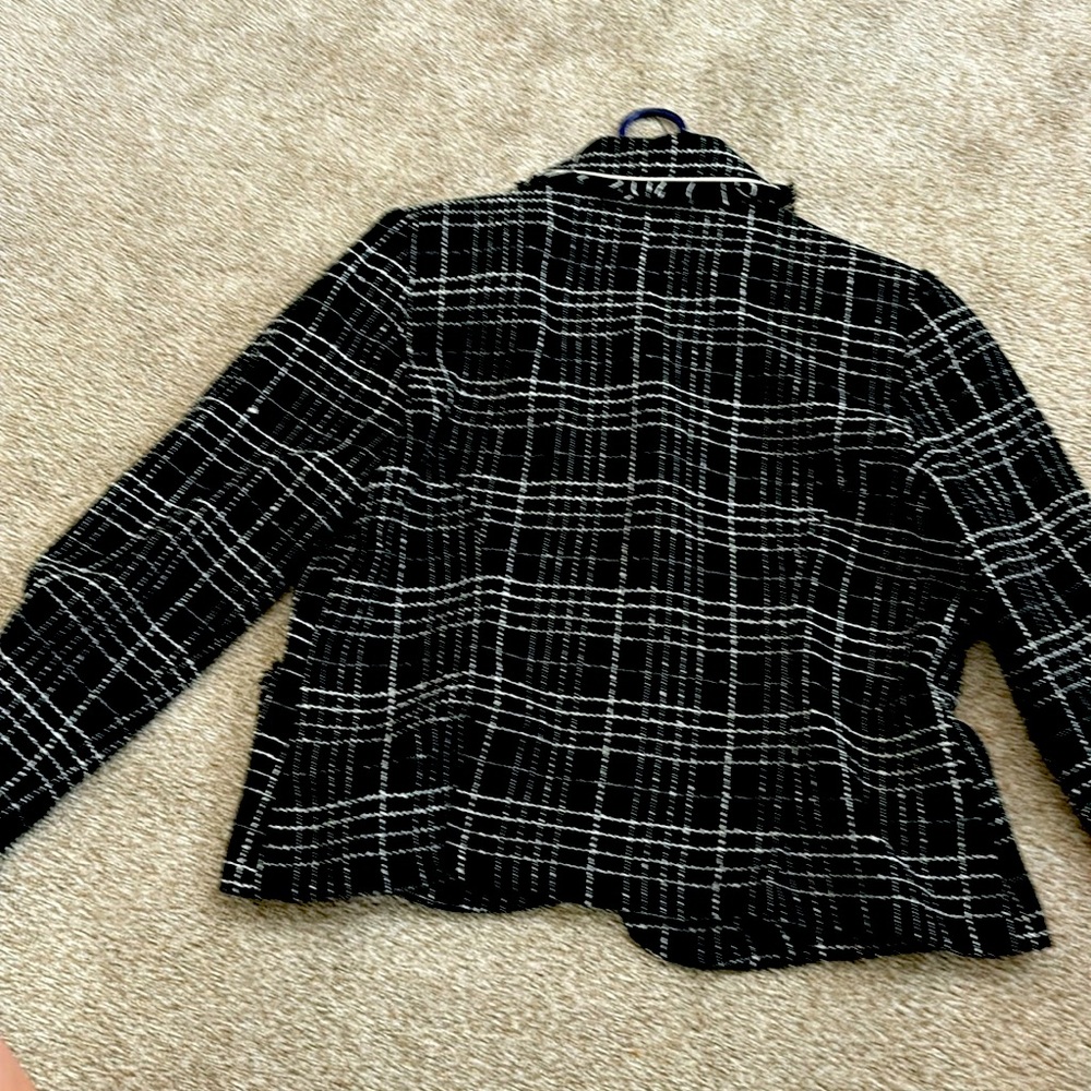 MEGAN LEE BABY BLACK PLAID BLAZER